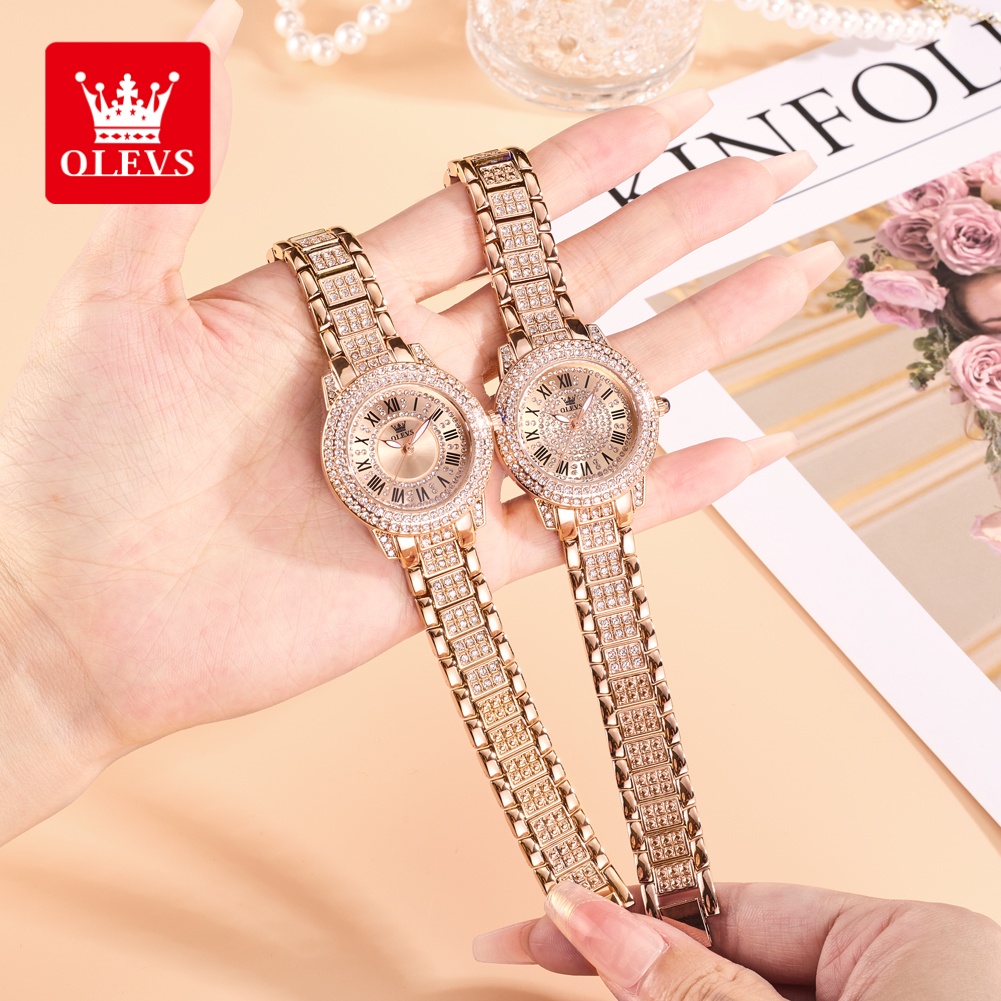 Luxury Watch Diamond - OLEVS 럭셔리 패션 여성용 시계 다이아몬드