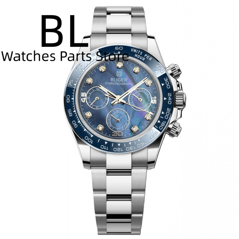 Luxury Watch German - BLIGER 39mm 럭셔리 VK63 남성용 시계