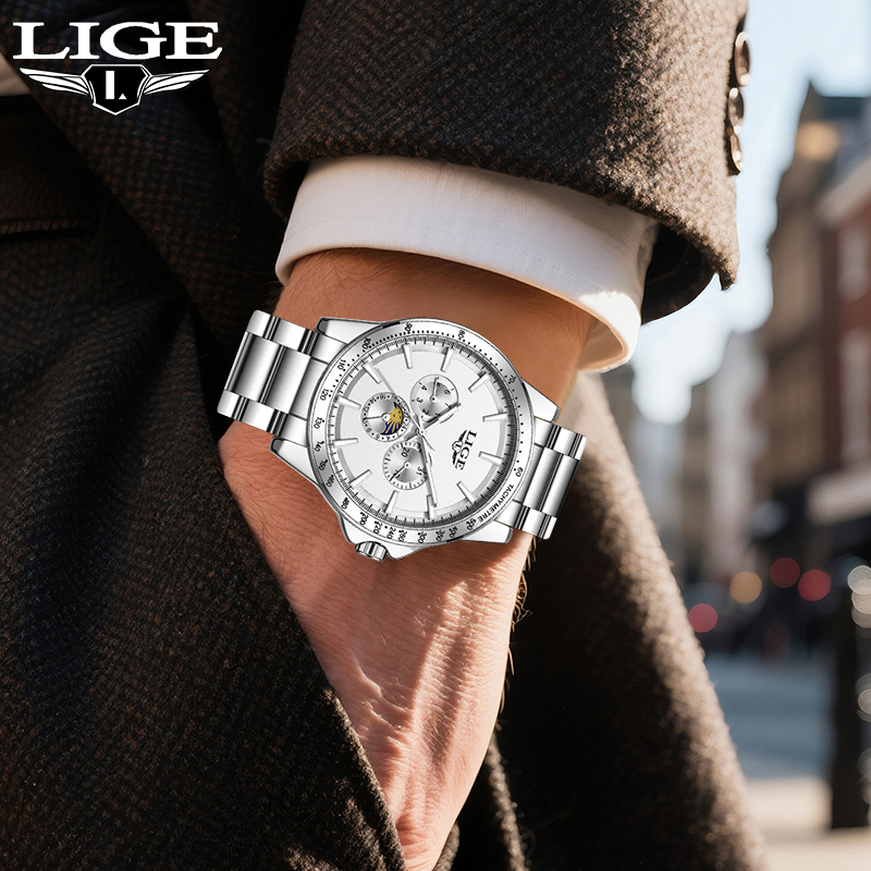 Luxury Watch Brands - LIGE 최고급 브랜드 럭셔리 쿼츠 남성