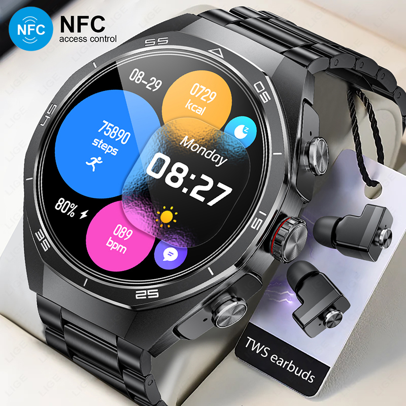 Luxury Watch In The World - TWS 음악 시계 이어버드 스마트 워치