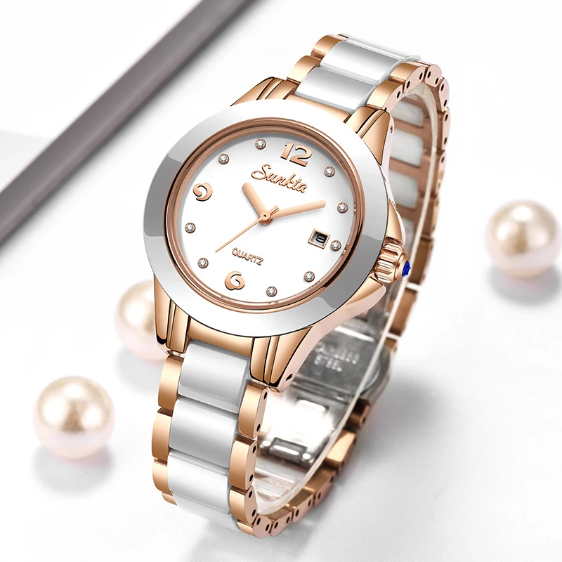 Luxury Watch Diamond - Sunkta 패션 캐주얼 쿼츠 여성 시계