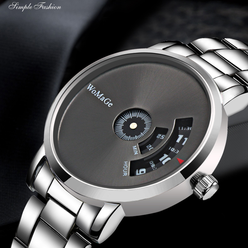Luxury Watch Mockup - Montre Homme WoMage 남성용 쿼츠 손목시계,