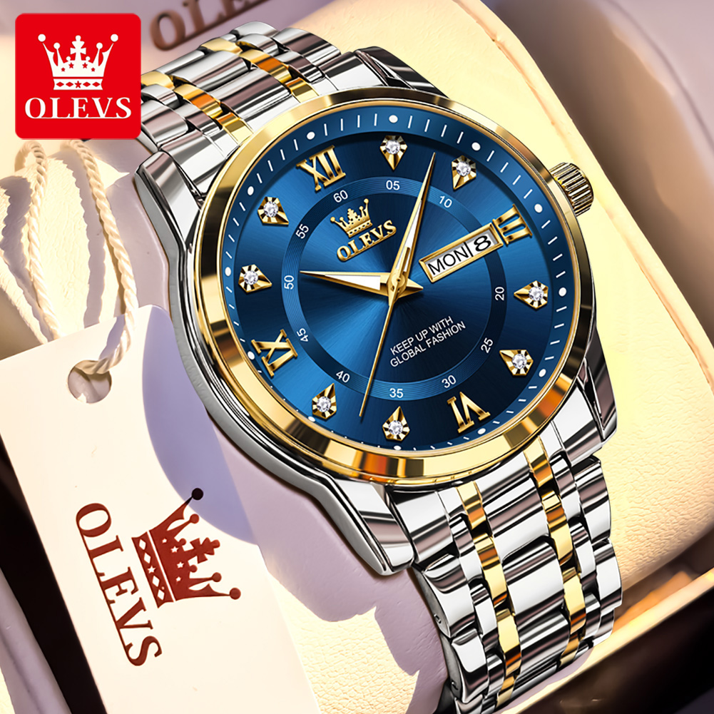 Luxury Watch Brands - OLEVS 브랜드 패션 남성용 시계 스테인레스