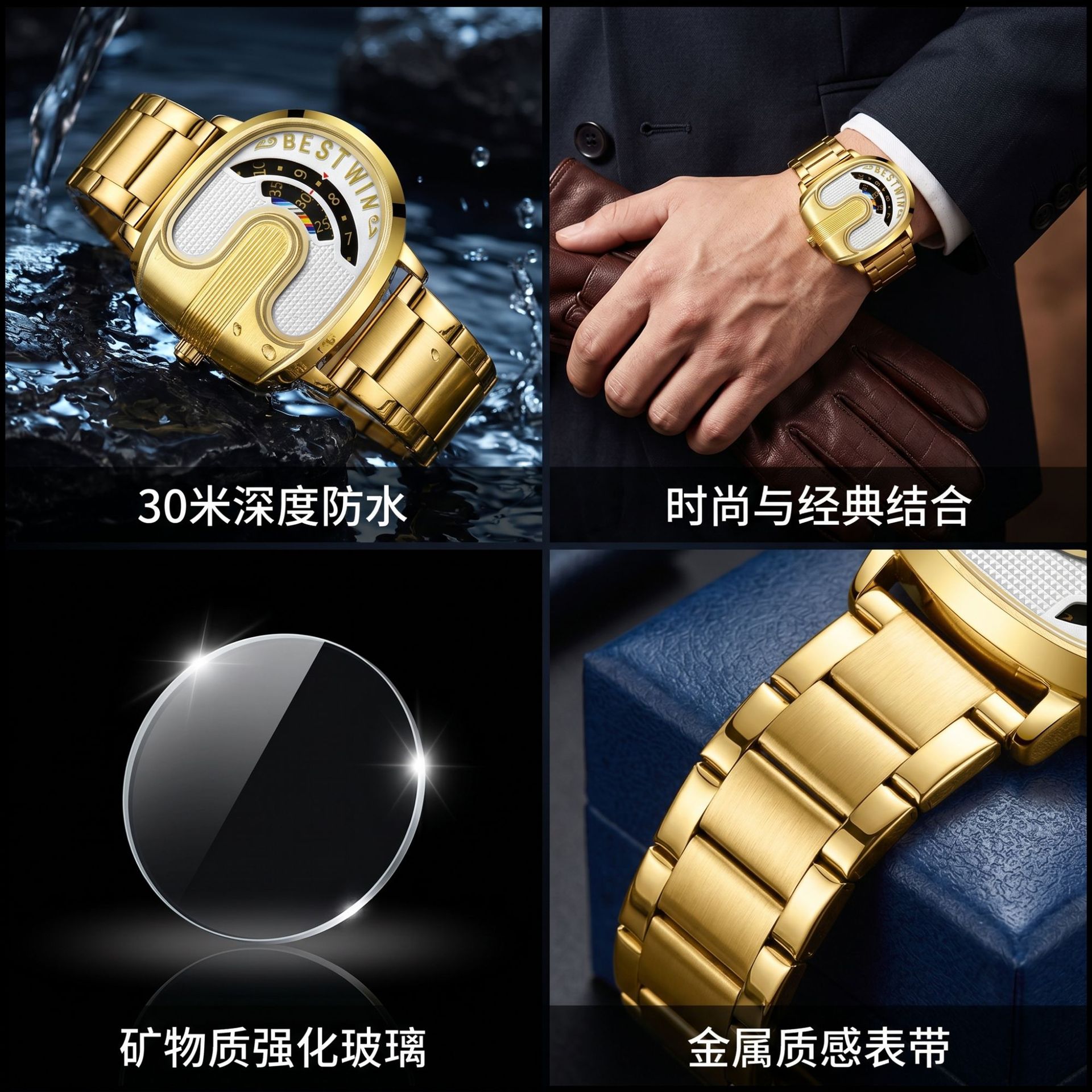 골드탑 브랜드 럭셔리 남성용 시계 독특한 디자인 스테인 - Luxury Watch Brands 리뷰 및 가격