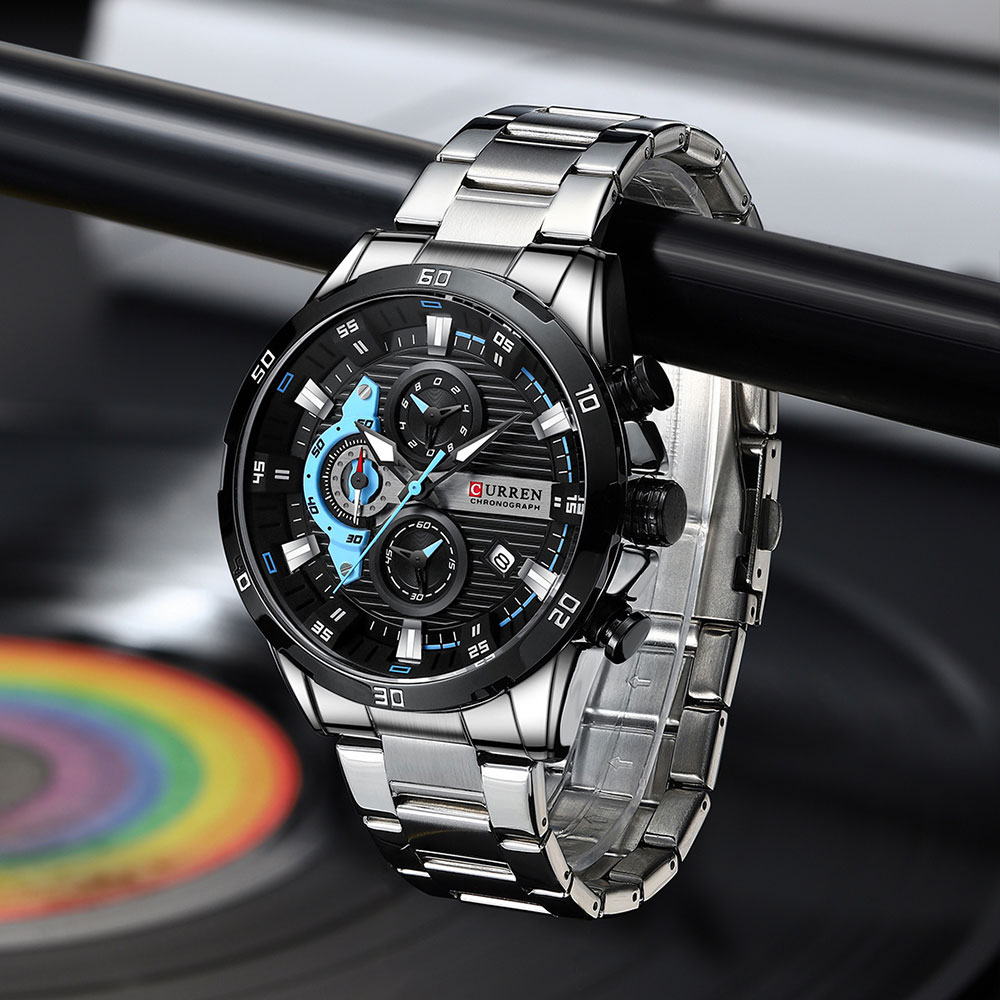 CURREN 남자 손목 시계, 방수 크로노그래프 남자  - Luxury Watch Manufacturers 리뷰 및 가격