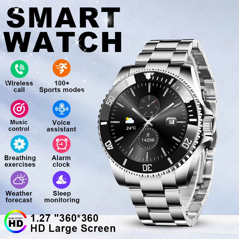 LIGE 2026 스마트워치 1.27인치 HD 화면 건 - Luxury Watch In The World 리뷰 및 가격