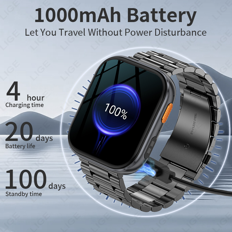 LIGE 신형 밀리터리 아웃도어 1000mAh 스마트워 - Luxury Watch In The World 리뷰 및 가격