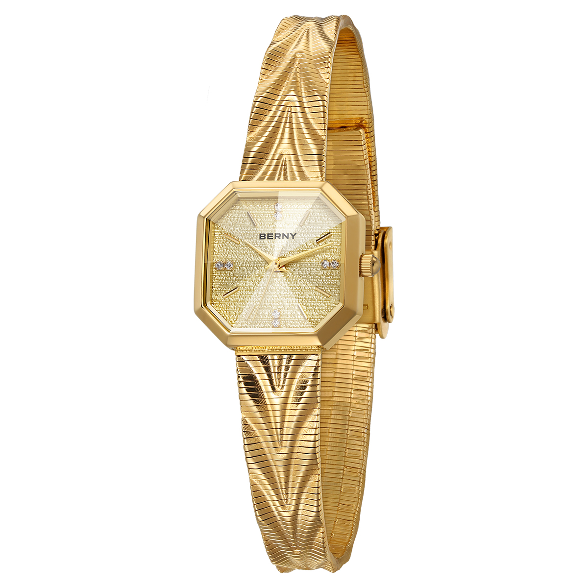 버니 골드 시계 여성용 그릿 다이얼 팔각형 쿼츠 손목시 - Luxury Watch Diamond 리뷰 및 가격