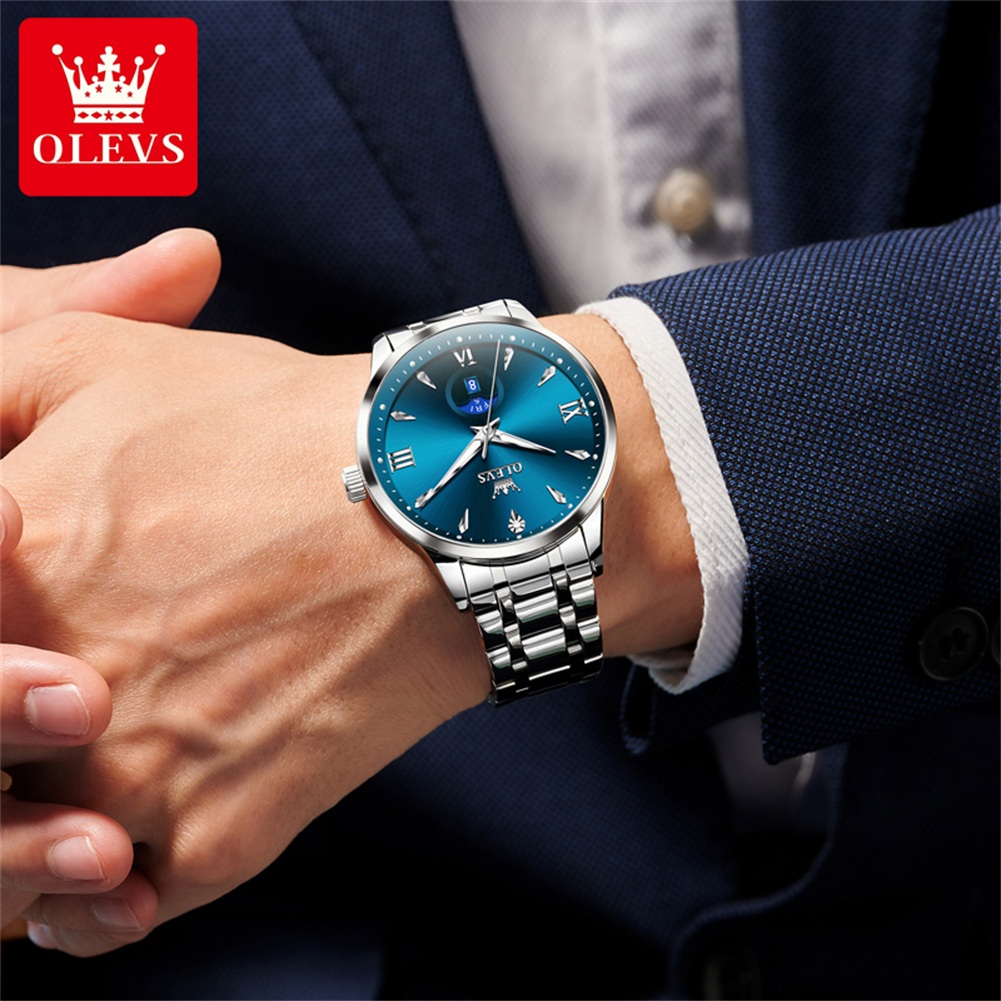 OLEVS Moon Phase 남성용 시계 달력 30m - Luxury Watch Brands 리뷰 및 가격