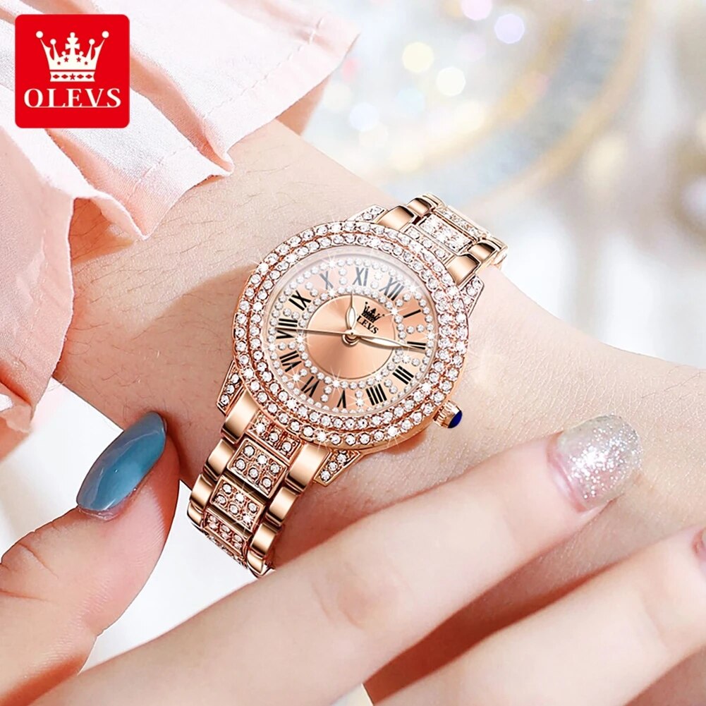 OLEVS 9943 여성을위한 럭셔리 모든 다이아몬드  - Luxury Watch Diamond 리뷰 및 가격