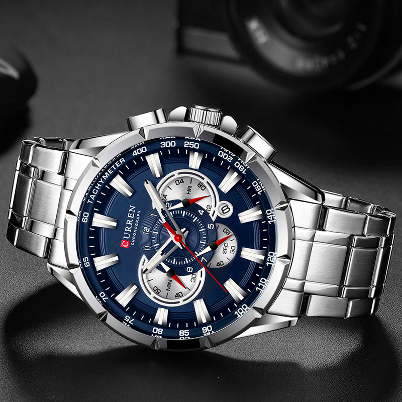 CURREN 손목 시계 남자 방수 크로노 그래프 군사  - Luxury Watch Manufacturers 리뷰 및 가격