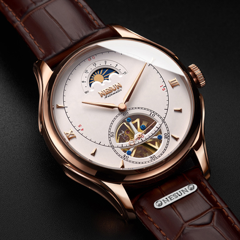 남성용 자동 기계식 시계, 스위스 NESUN 뚜르비옹  - Luxury Watch German 리뷰 및 가격