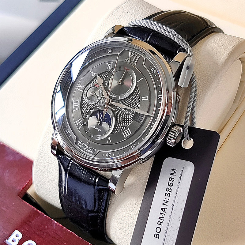 BORMAN 남성용 자동 기계식 시계, 사파이어 다기능 - Luxury Watch German 리뷰 및 가격
