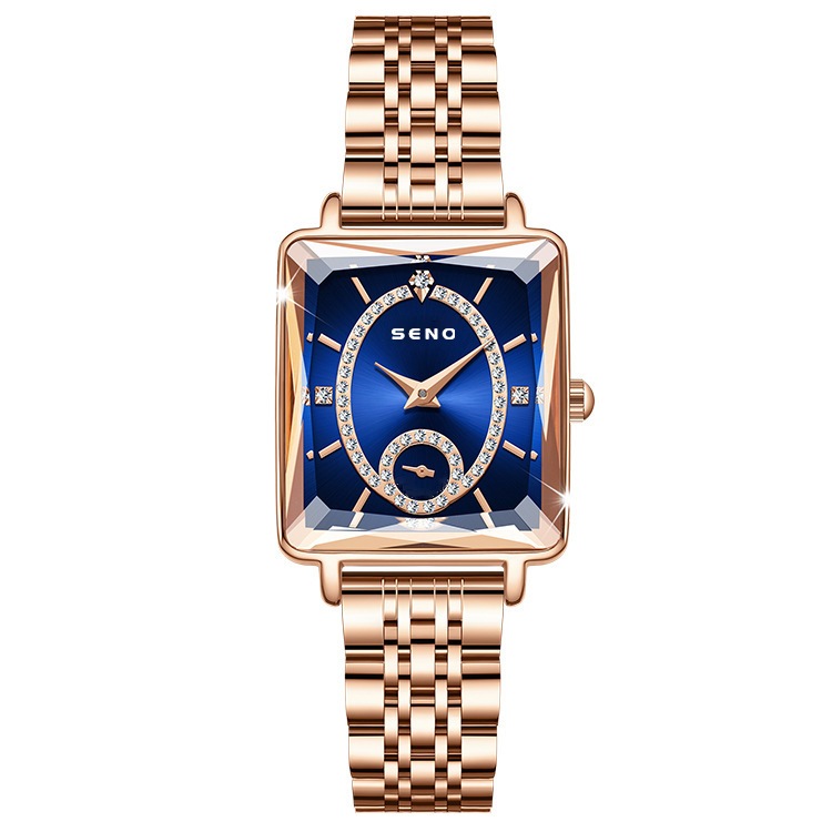 세노 여성용 고급 사각 쿼츠 시계, 스테인리스 스틸 밀 - Luxury Watch In The World 리뷰 및 가격