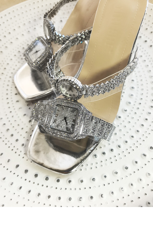 오리지널 디자인 크리스탈 시계 하이힐 샌들 여성용 럭셔 - Luxury Watch Diamond 리뷰 및 가격