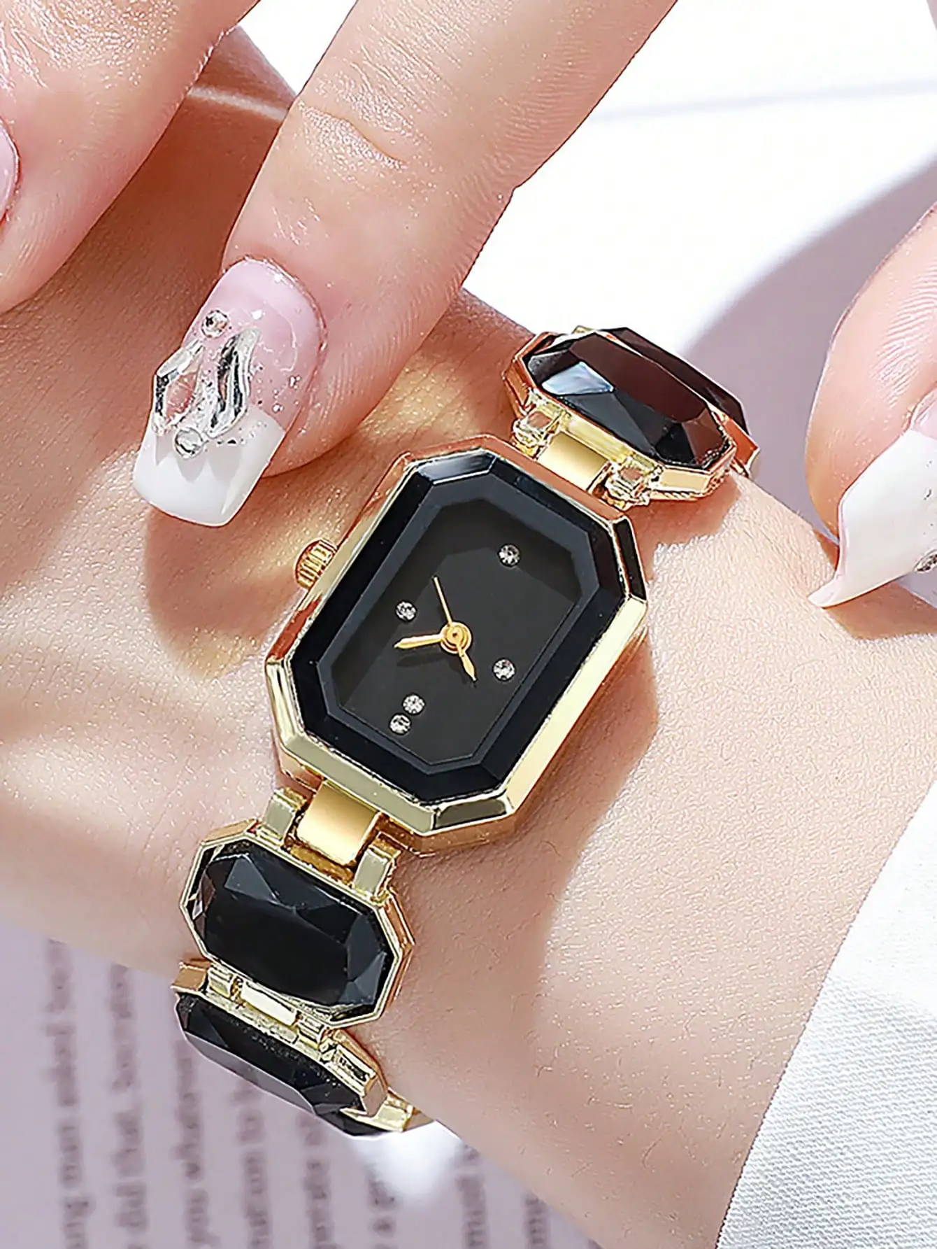 여성 스퀘어 시계 럭셔리 스테인레스 스틸 워터 다이아몬 - Luxury Watch Diamond 리뷰 및 가격