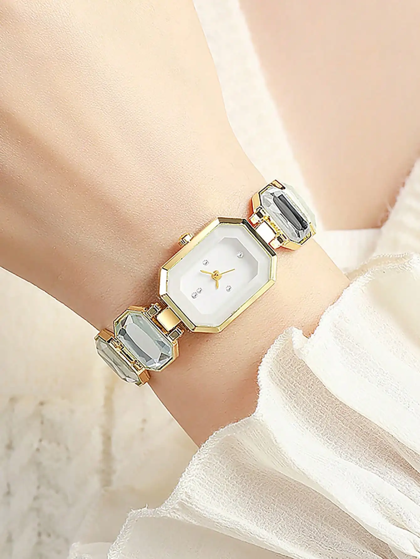 여성 스퀘어 시계 럭셔리 스테인레스 스틸 워터 다이아몬 - Luxury Watch Diamond 리뷰 및 가격