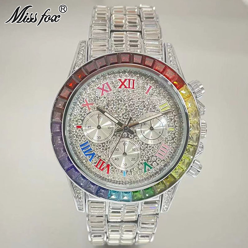 MISSFOX-남성용 럭셔리 아이스 패션 브랜드 방수  - Luxury Watch Manufacturers 리뷰 및 가격