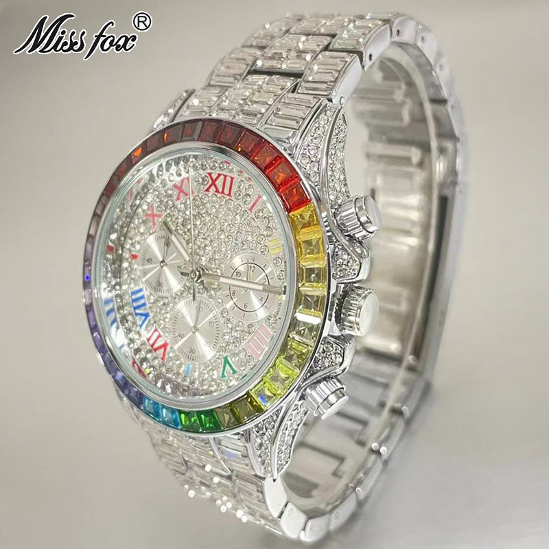 MISSFOX-남성용 럭셔리 아이스 패션 브랜드 방수  - Luxury Watch Manufacturers 리뷰 및 가격
