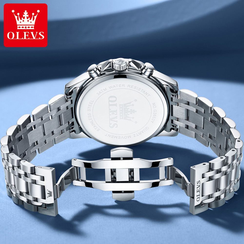 OLEVS 3653 브랜드 문페이즈 캘린더 남성용 시계 - Luxury Watch Manufacturers 리뷰 및 가격
