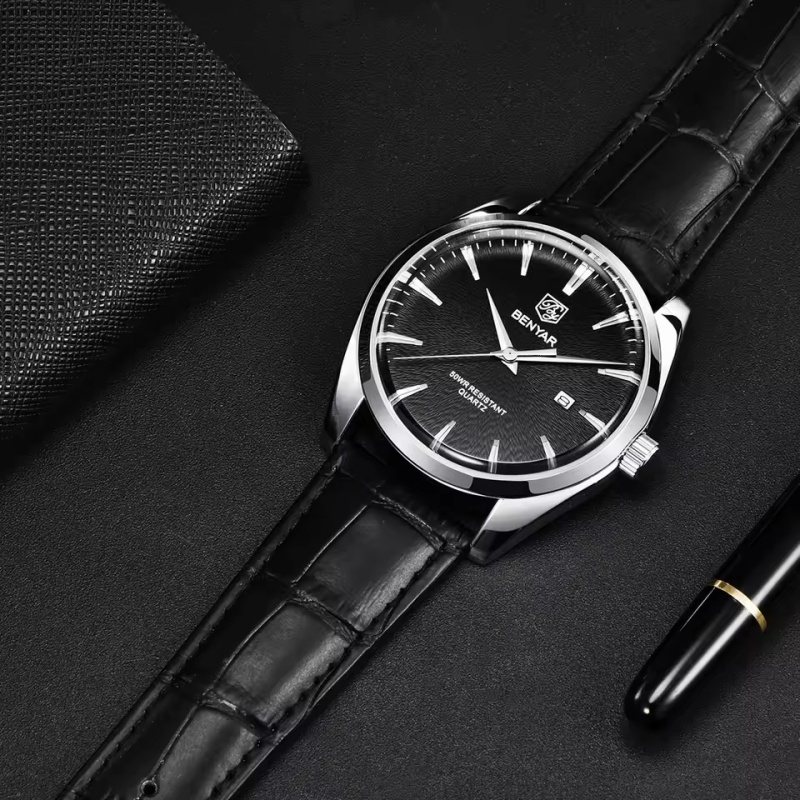 베냐르 5163 최고급 명품 밀리터리 손목시계 가죽 쿼 - Luxury Watch German 리뷰 및 가격