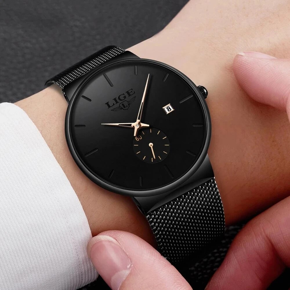 LIGE 패션 남성 시계, 탑 브랜드 럭셔리 쿼츠 시계 - Luxury Watch Manufacturers 리뷰 및 가격