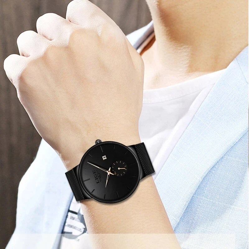 LIGE 패션 남성 시계, 탑 브랜드 럭셔리 쿼츠 시계 - Luxury Watch Manufacturers 리뷰 및 가격