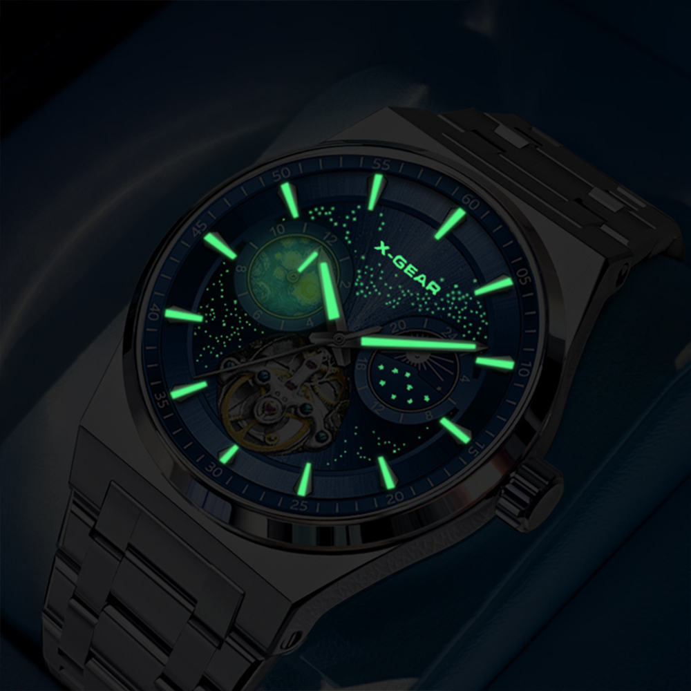 X-GEAR 플라이휠 스켈레톤 오토매틱 기계식 남성용  - Luxury X I Watch 리뷰 및 가격