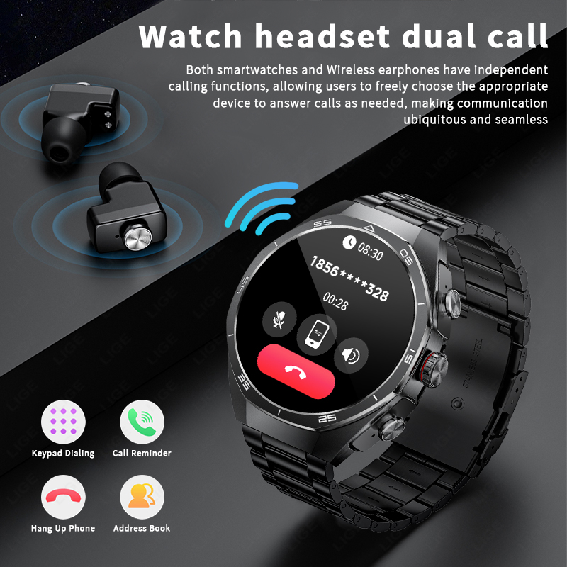 안드로이드용 신제품 TWS 음악 이어버드 스마트워치 N - Luxury Watch In The World 리뷰 및 가격