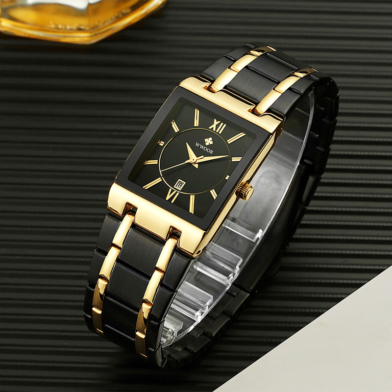 WWOOR 브랜드 럭셔리 골드 팔찌 남자 시계 패션 스 - Luxury Watch Mockup 리뷰 및 가격