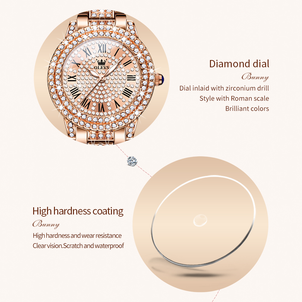 OLEVS 9943 여성을위한 럭셔리 모든 다이아몬드  - Luxury Watch Diamond 리뷰 및 가격
