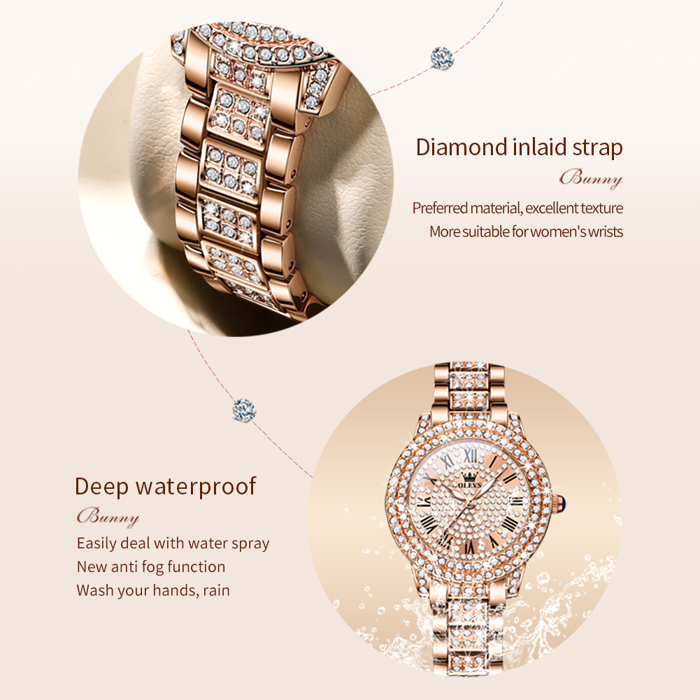 OLEVS 9943 여성을위한 럭셔리 모든 다이아몬드  - Luxury Watch Diamond 리뷰 및 가격